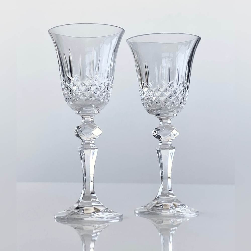 Vintage Crystal Cordial Glasses (set of 2)